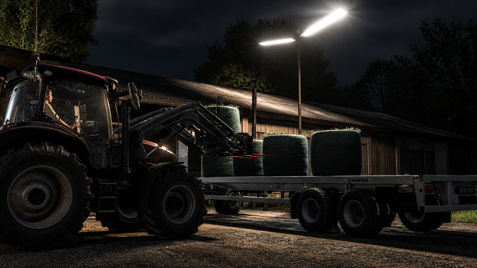Feldarbeit am Abend